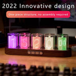 GUAZI STORE Imitation Nixie Tube Clock RGB Creative Clock with 16 Million Colors and Customizable Modes