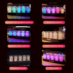 GUAZI STORE Imitation Nixie Tube Clock RGB Creative Clock with 16 Million Colors and Customizable Modes