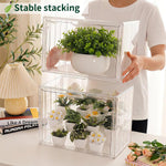 Mini Greenhouse Indoor with Magnetic Door, M-4tier-2pcs