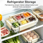 4 Pack Stainless Steel Snack Containers with Lids, 6 Compartment Leakproof