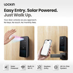 Lockin Veno Solar Palm Smart Lock, Palm Vein Keyless Entry Door Lock