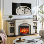 78" Electric Fireplace with Mantel